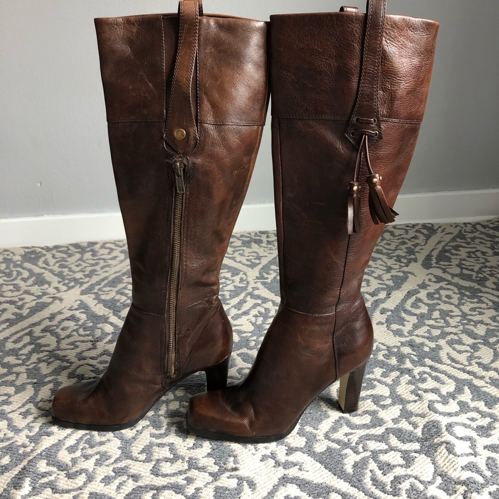 Nine West Knee High Leather Boots